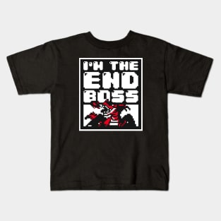 Retro Gamer Funny Quote I'm The End Boss Kids T-Shirt